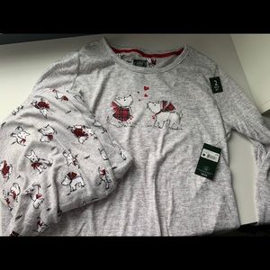 Laura Ashley 2 piece pants pajama size large, NWT